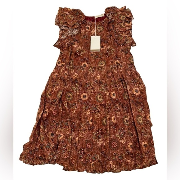 ULLA JOHNSON Boho Chic Cottagecore Floral Adele Mini Dress in Rosebud Size 6 NWT - Picture 6 of 10